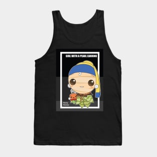 Arty-Plantee Girl with a Pearl Earring Tank Top